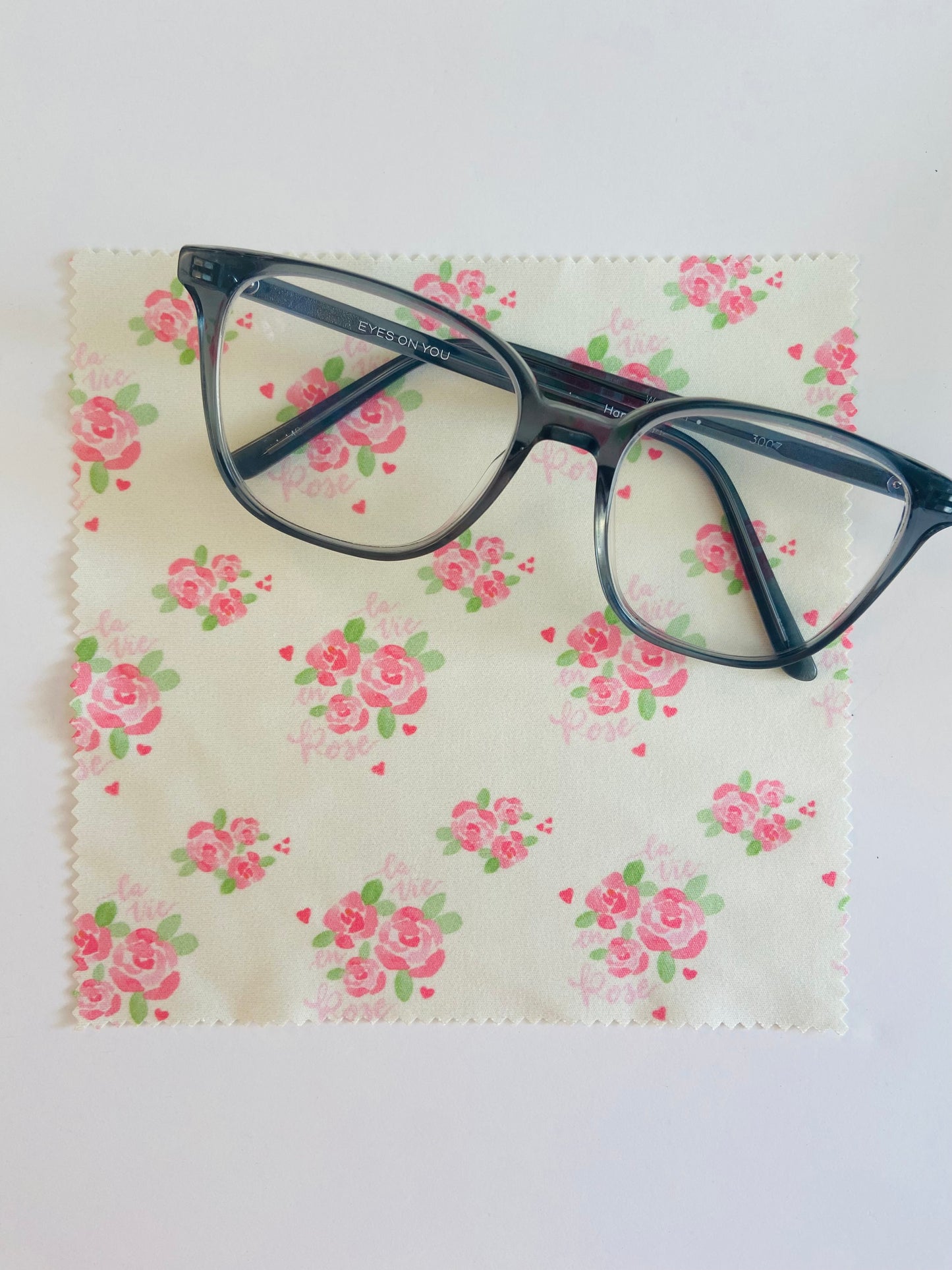Lens Cleaning Cloth-Watercolor Roses Print