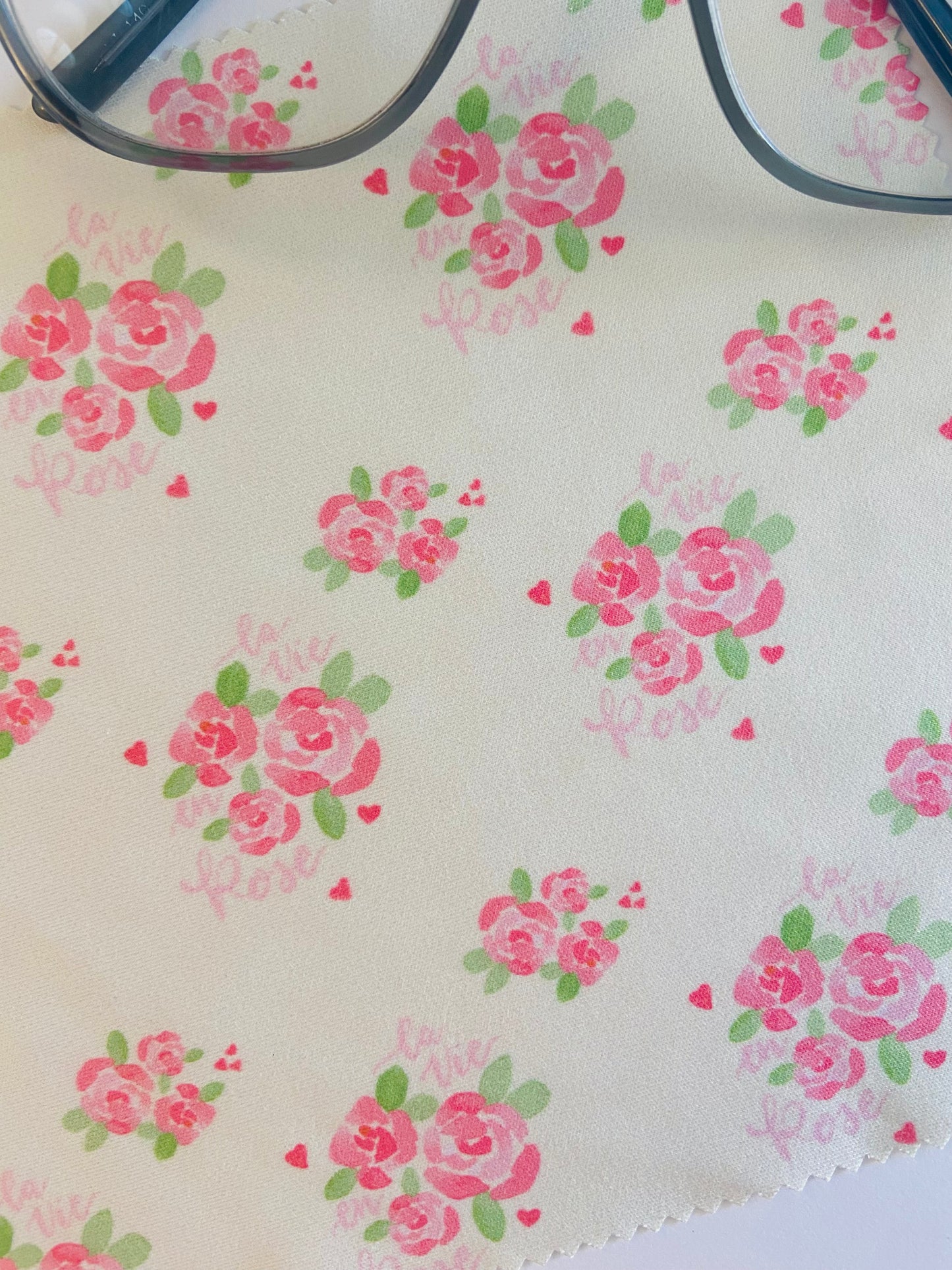 Lens Cleaning Cloth-Watercolor Roses Print