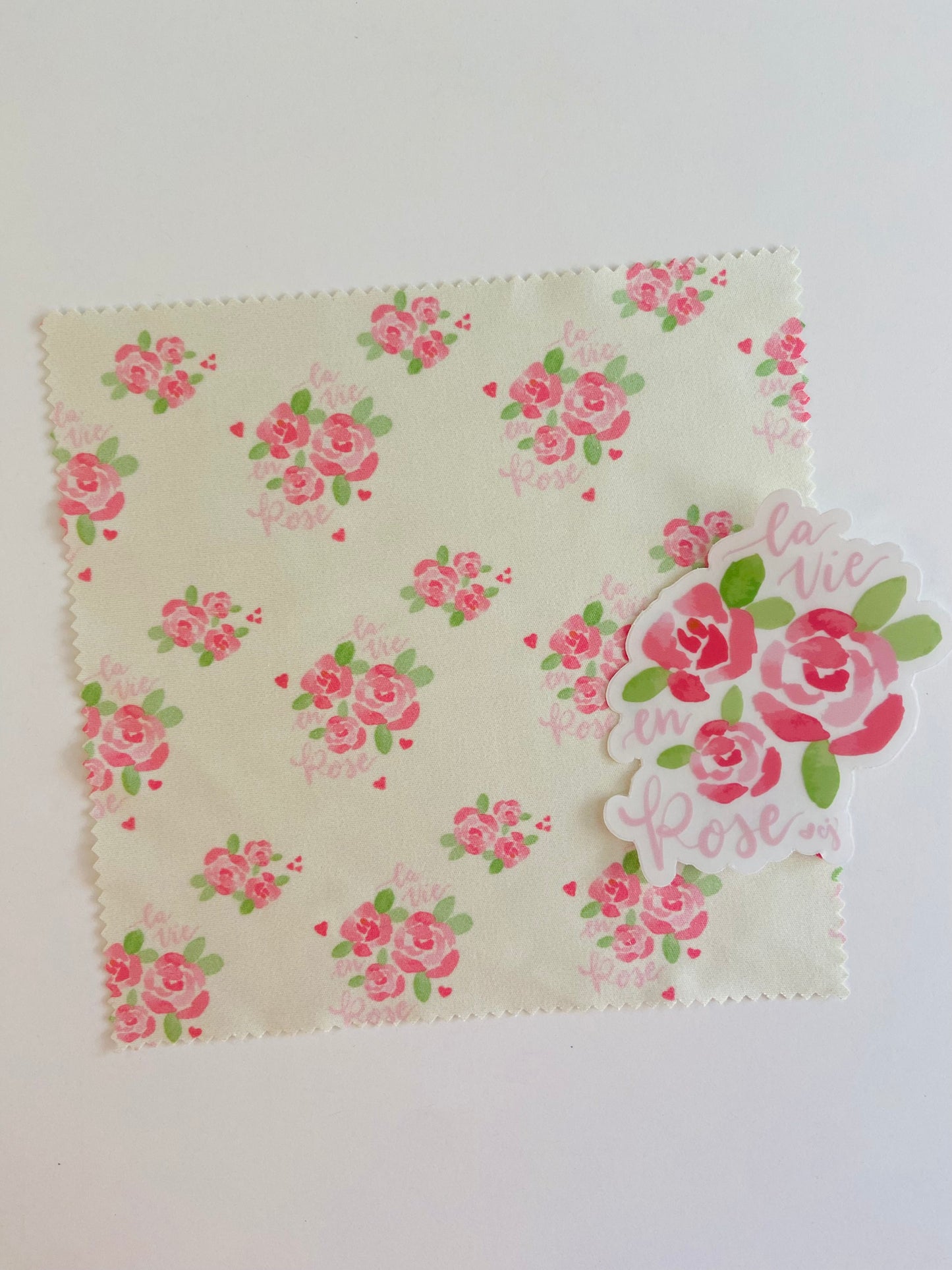 Lens Cleaning Cloth-Watercolor Roses Print