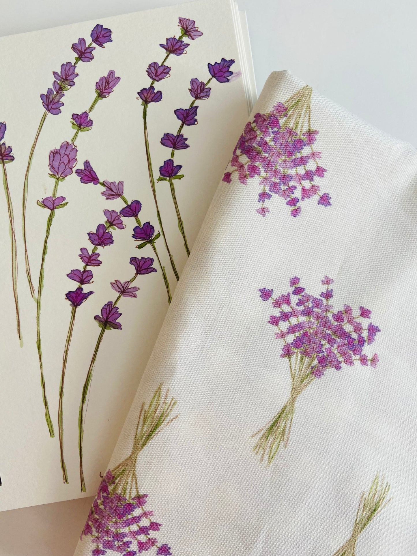 Bread Basket Blanket-Watercolor Lavender & Gingham