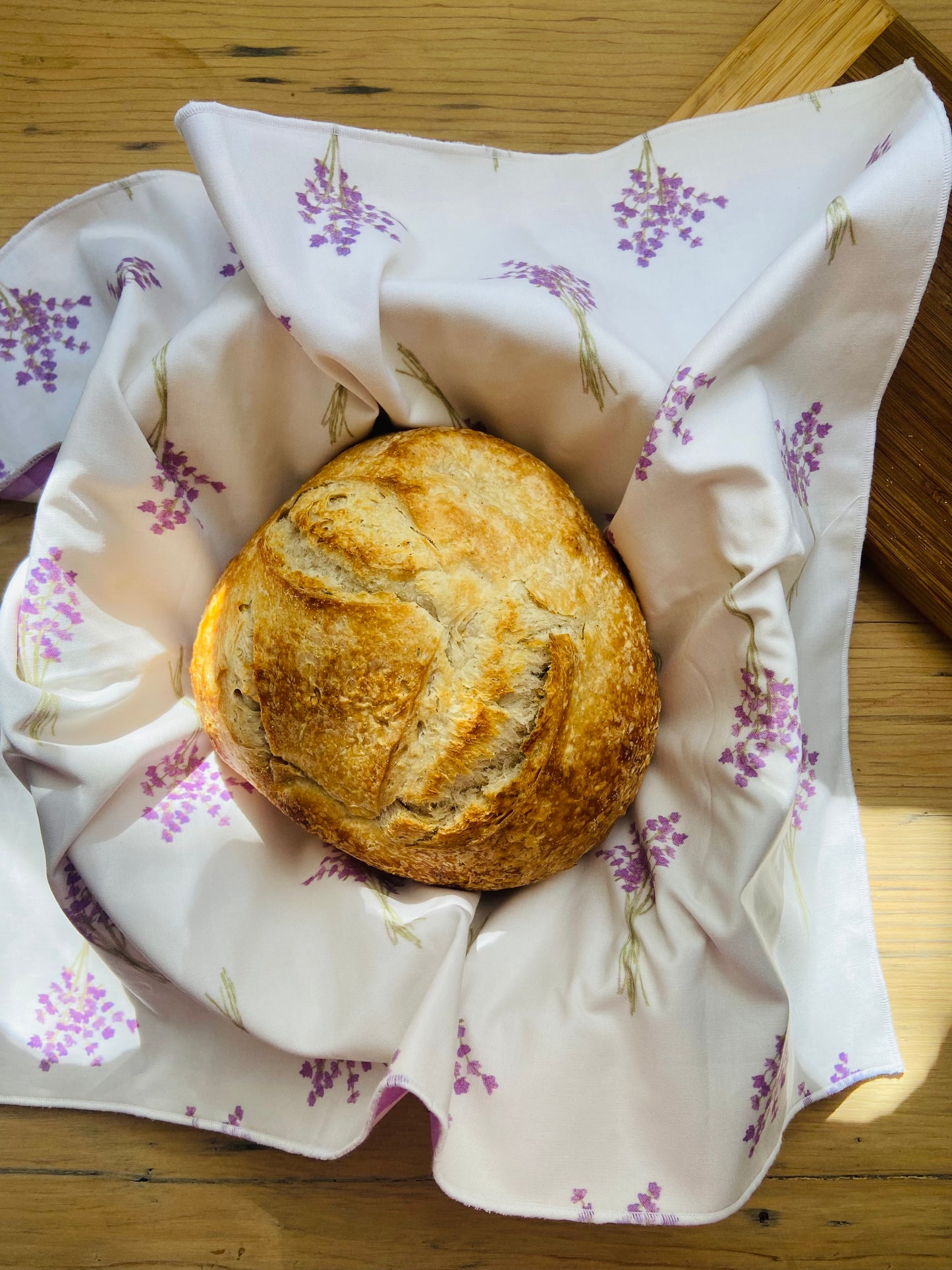 Bread Basket Blanket-Watercolor Lavender & Gingham