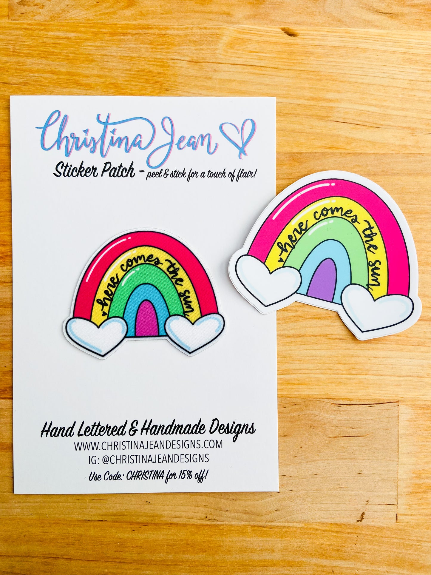 Rainbow Sticker Patch and Vinyl Sticker Set