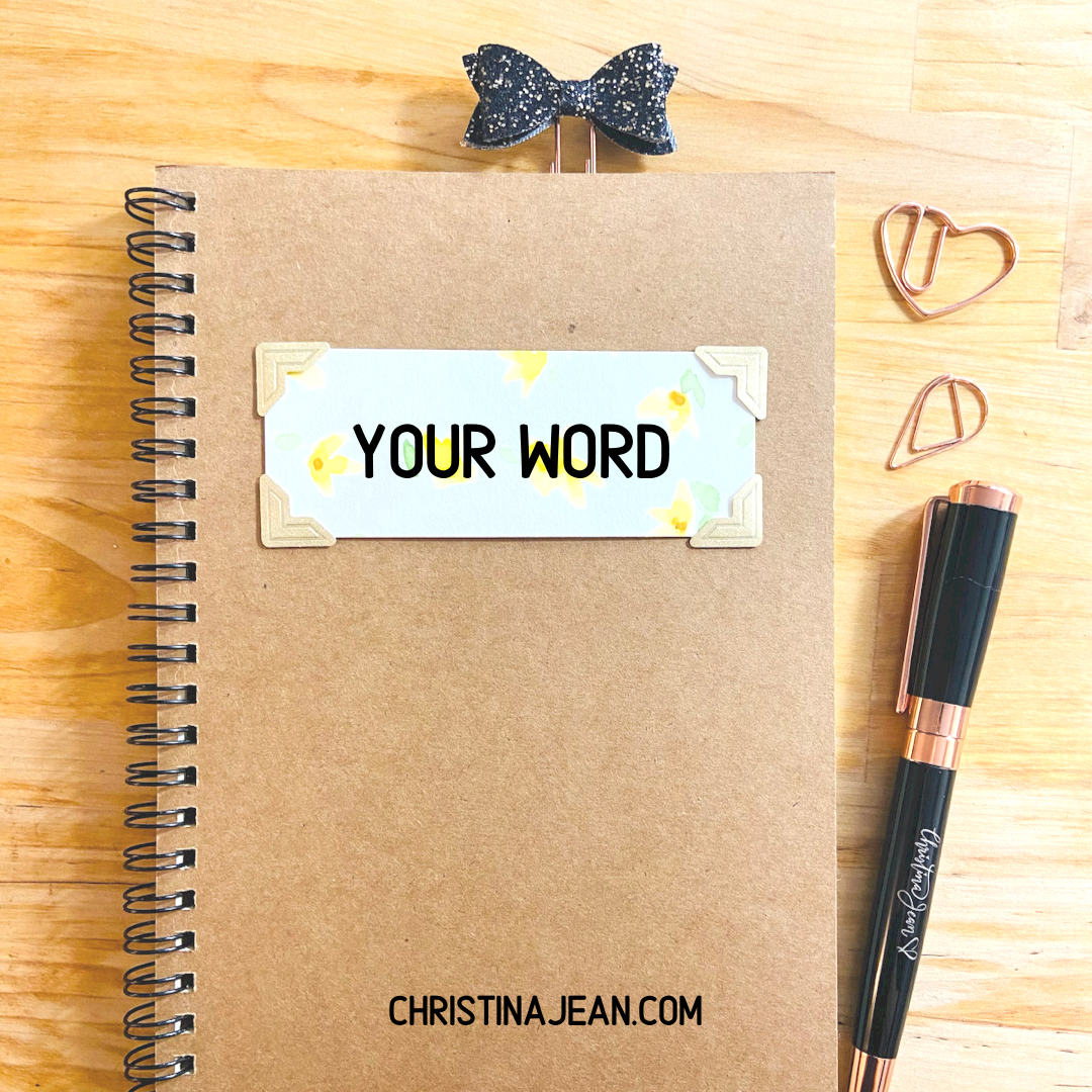 Personalized Word of the Year Notebook A5